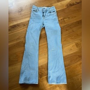 Zara flare light blue jeans
